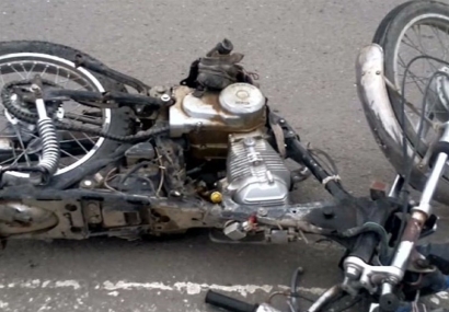 راننده موتورسیکلت در حادثه تصادف کشته شد 