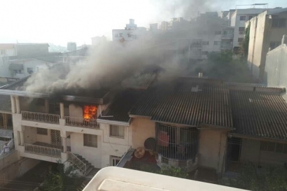 آتش سوزی منزل مسکونی در کوی دادگستری گرگان/آتش اطفاء شد