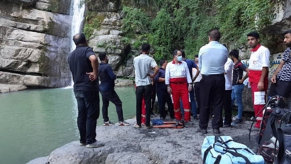 سقوط زن ۳۷ ساله از آبشار شیرآباد
