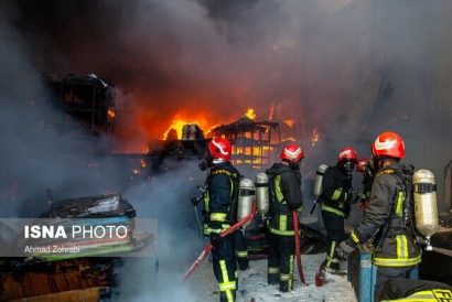 آتش سوزی در گاراژ گرگان مهار شد
