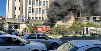 عملیات 2 ساعته آتش نشانی برای اطفاء حریق بانک در گرگان