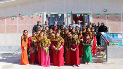 کلنگ زنی و افتتاح مدرسه در شهرستان آق قلا