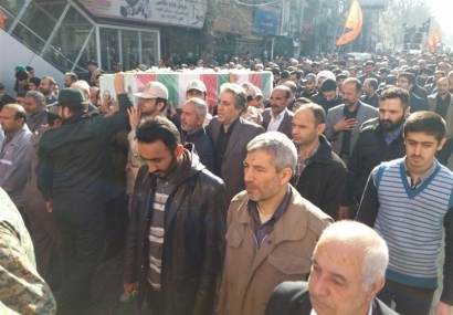 مراسم تشییع پیکر مطهر ۳ شهید گمنام در گرگان برگزار شد